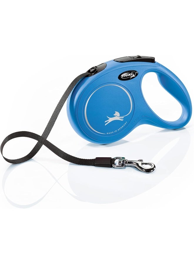 Flexi Classic M Tape 5 M Blue For Dogs Retractable Safety Leashes For Dogs Made In Germany Medium 25 Kg - Image 1