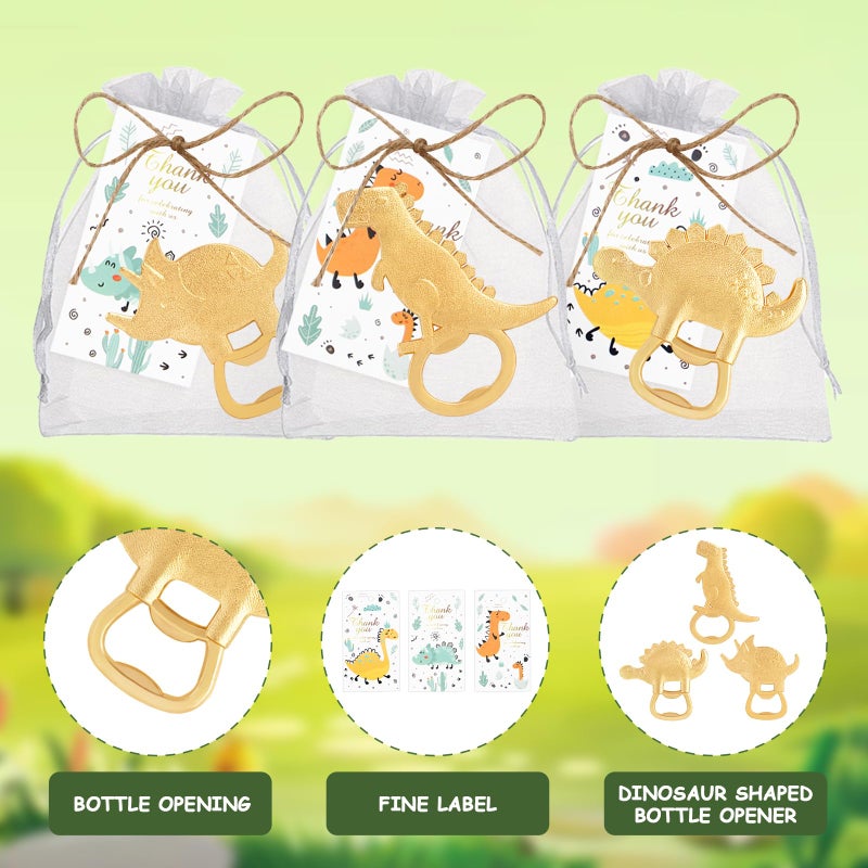 Qonmpcvu Qonmpcvu 30 Pcs Dinosaur Bottle Openers Baby Dinosaur Baby Shower Decorations Baby Shower Bottle Opener Favors Baby Shower Favor For Guest Supplies With Dinosaur Thank You Tags  - Image 4