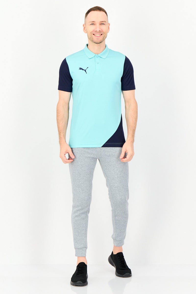 PUMA Men Sportswear Fit Short Sleeve Training Polo Shirt, Aqua - Image 3