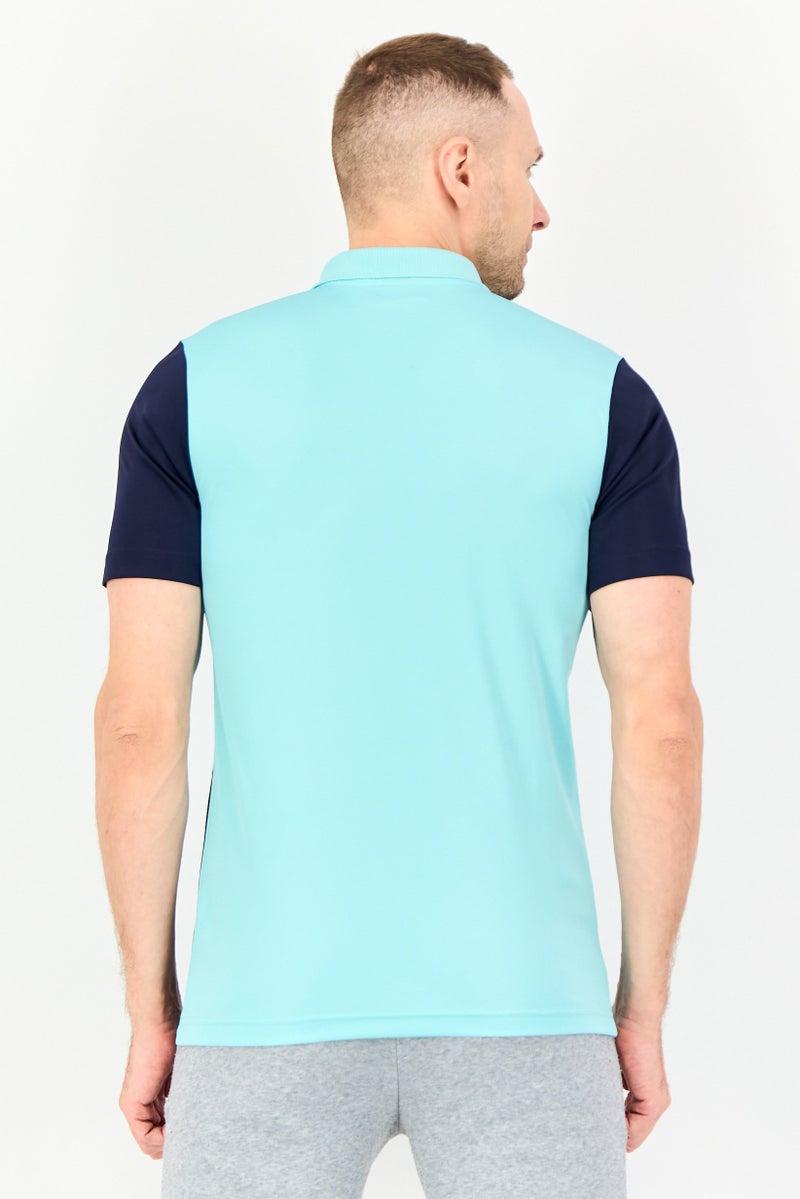 PUMA Men Sportswear Fit Short Sleeve Training Polo Shirt, Aqua - Image 2