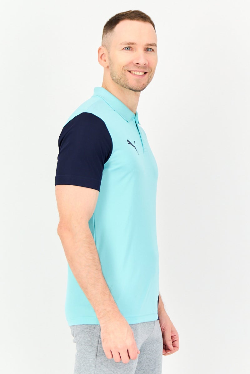 PUMA Men Sportswear Fit Short Sleeve Training Polo Shirt, Aqua - Image 4