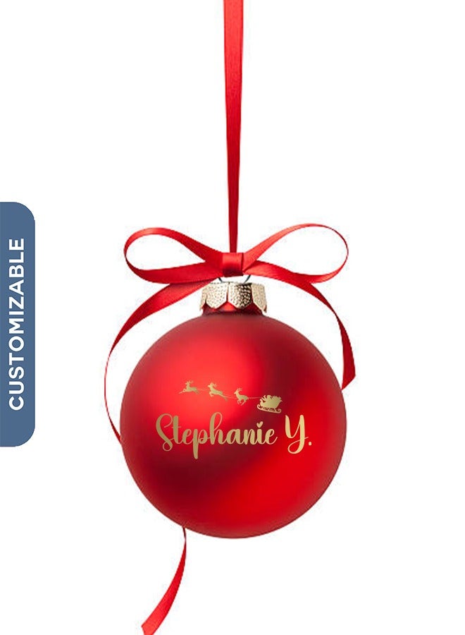 Share the Love Personalised Red Christmas Bauble – 9cm Ornament for Festive Décor, Unique Holiday Keepsake - Image 2