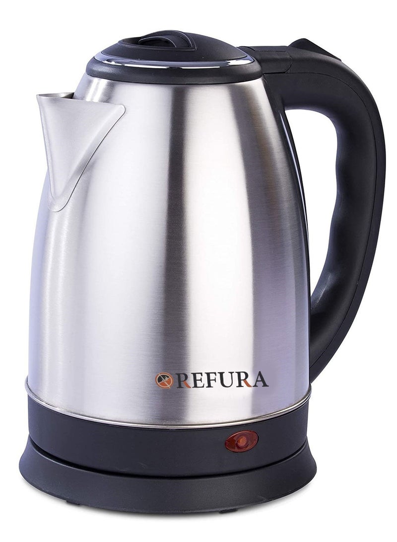 REFURA 1.5 L Cordless Electric Kettle 1500W RE-11603 - Stainless Steel Kettle w/ Spray Coating, 360-degree Swivel Base, Auto Shutdown, Power On/Off Indicator Light - Image 1