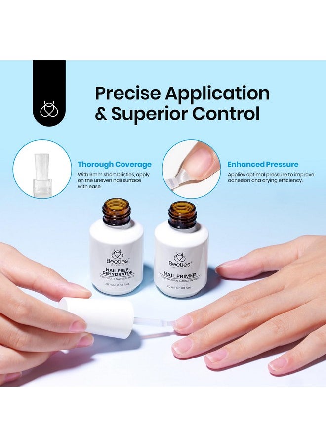 beetles Gel Polish Beetles 20ml Nail Dehydrator and Primer, Large Capacity Acid Free Natural Nail Prep Dehydrate and Primer, Acrylic Nail Dehydrator and Primer for UV Gels Superior Bonding Professional Salons Set  - Image 4