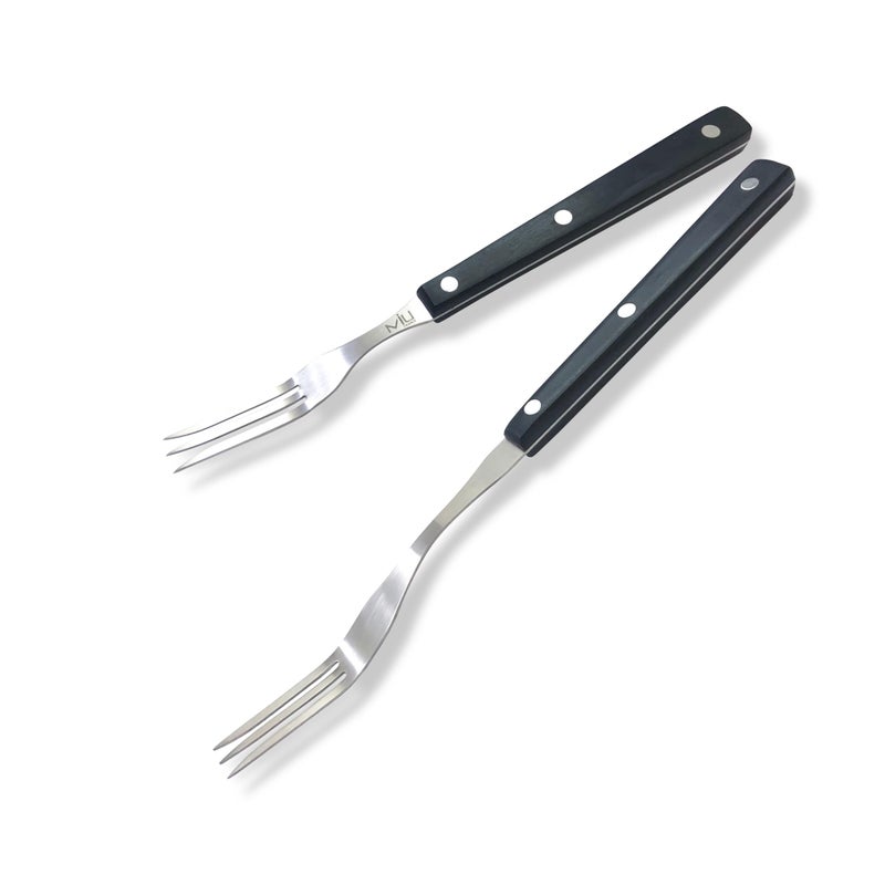 WALLFARM WALLFARM Granny Forks 2Piece Set  ProGrade Stainless Steel  HeatResistant BBQ Meat Fork  Ideal for Serving Cooking Turning Roasting Shredding Barbecue  10  12 