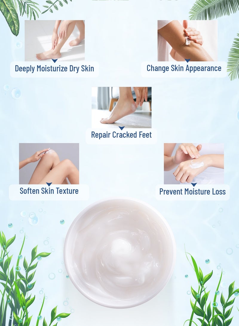 OUKEYA Urea Cream Deep Moisturizing for Feet Maximum Strength Foot Cream for Dry Skin Softens Rough Cuticles and Relieves Dryness on Heels, Knees, Elbows, and Hands  - Image 3