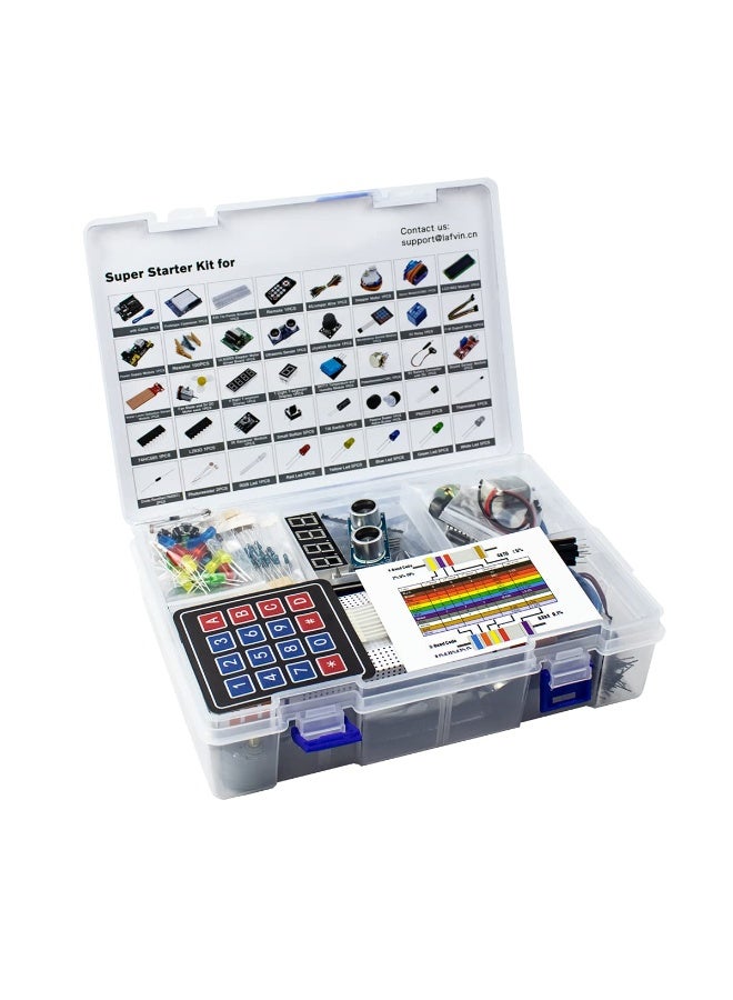 WALALLA Arduino Super Starter Kit with Tutorial for R3, Mega2560, Mega328, Nano | Full-Compatible with Arduino IDE | Electronics Learning Kit for Beginners & Projects - Image 4