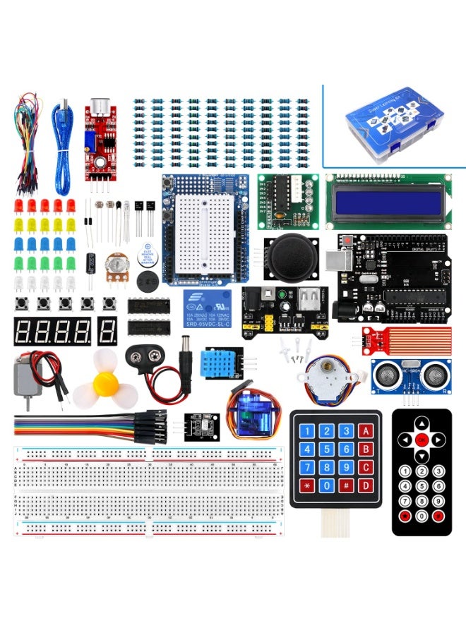 WALALLA Arduino Super Starter Kit with Tutorial for R3, Mega2560, Mega328, Nano | Full-Compatible with Arduino IDE | Electronics Learning Kit for Beginners & Projects - Image 1