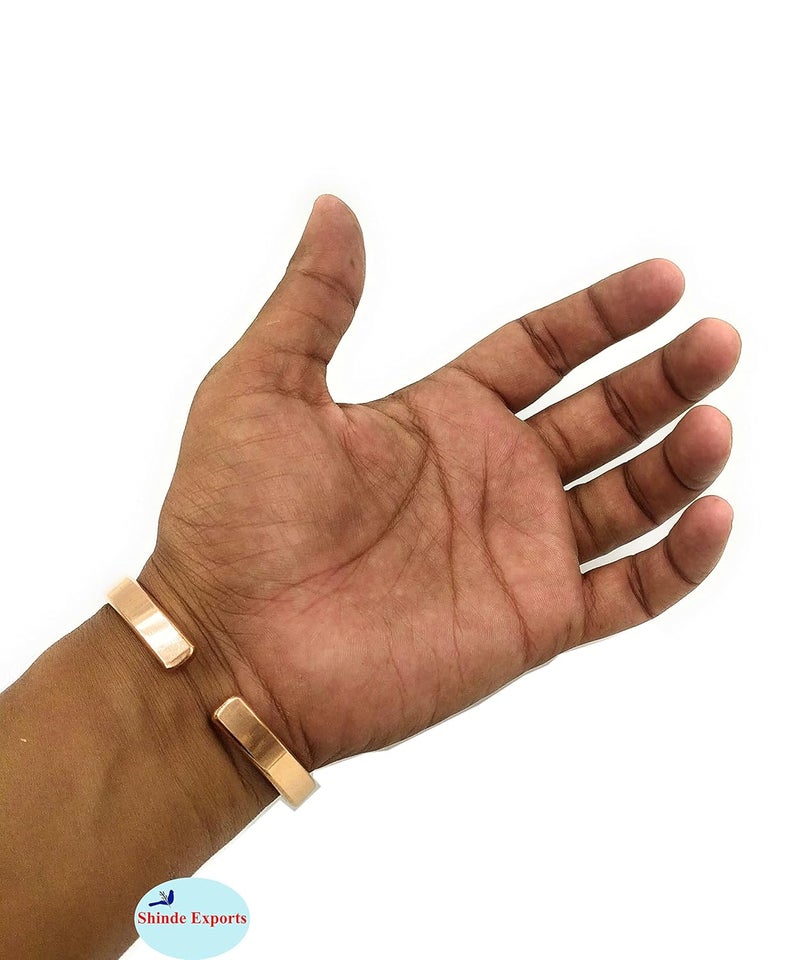 SHINDE EXPORTS Pure Copper Adjustable Kada Bracelet for Men & Women. - Image 2