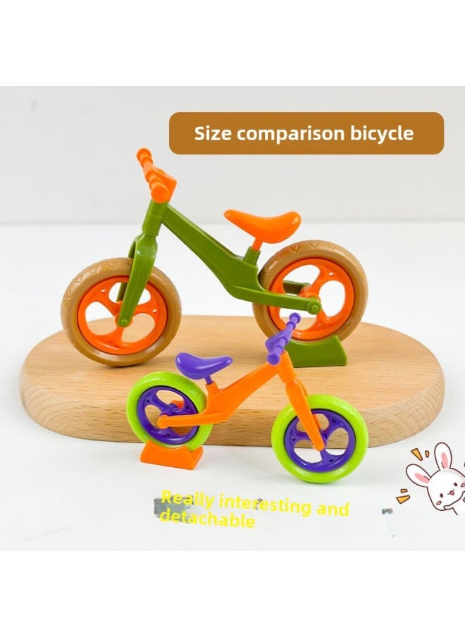 Generic - Decompression Creative Balance Bike Bicycle Building Block Ornaments Kidsren's Artificial Diy Mini Assembled Bicycle Model Toys-Color:Medium Bicycle (random Color) - Image 1