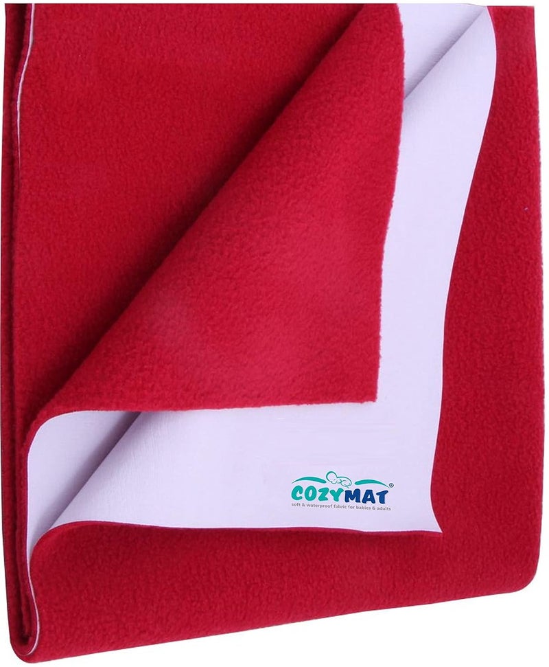 Newnik Dry Sheet Waterproof Breathable Bed Protector Maroon, Large - Image 1