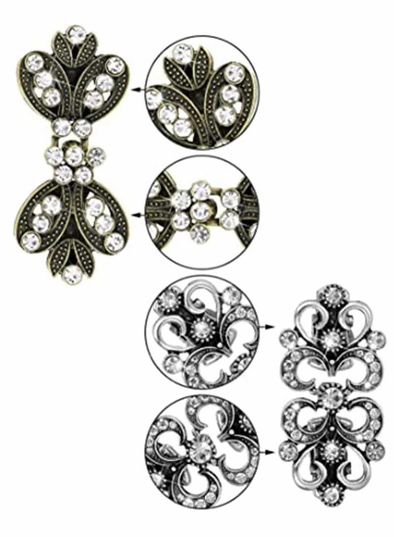 KASTWAVE Cape Cloak Clips, Vintage Sweater Swirl Clip, Retro Rhinestone Cardigan Clip, Shawl Collar, Clasp Dress Shirt Brooch Clip for Girl, Women Accessories 6 Pieces - Image 4