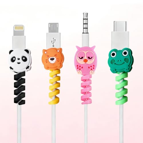 FFZDENA 13 Pcs Charge Cable Protector, Cartoon Android Charger Protector for Wires, Spring Charger Protector to Prevent Cable Damage, PVC Material for Daily Charging Needs - Image 5
