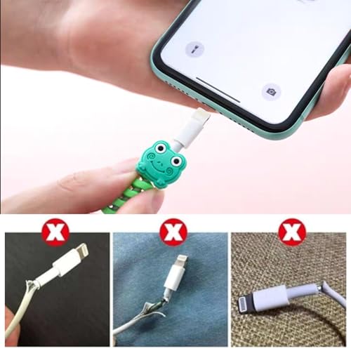 FFZDENA 13 Pcs Charge Cable Protector, Cartoon Android Charger Protector for Wires, Spring Charger Protector to Prevent Cable Damage, PVC Material for Daily Charging Needs - Image 4