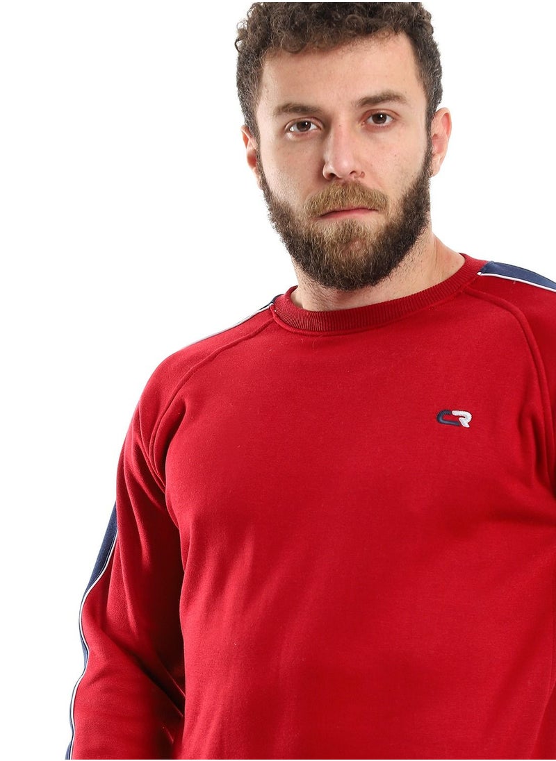 Sweatshirts Round With Line On The Shoulder