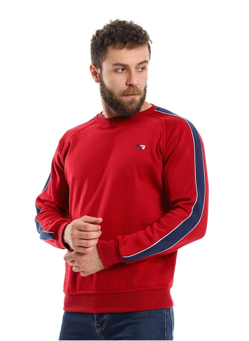 Sweatshirts Round With Line On The Shoulder