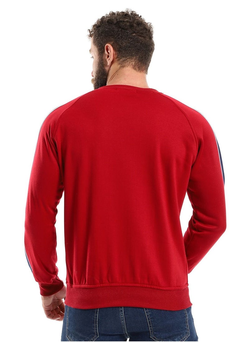 Sweatshirts Round With Line On The Shoulder