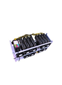 8 GPU Mining Rig Aluminum Stackable, Complete ETC Crypto Miner, Including 8GPU Mining Motherboard,2000W Power Supply, CPU, SSD, 4G RAM, PSU