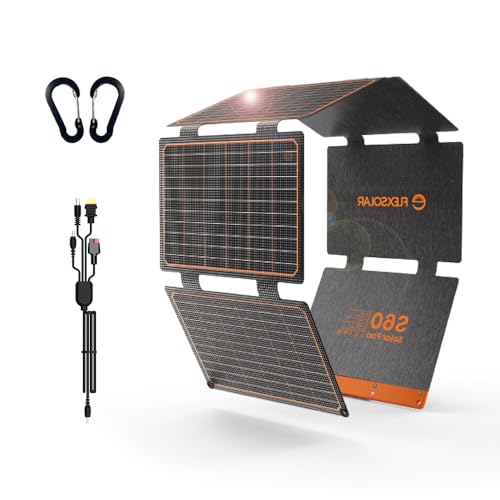 FlexSolar 60W Portable Solar Panels Chargers with PD3.0 USB-C,QC3.0 USB-A and DC Outputs Foldable IP67 Waterproof Power Emergency Camping for Small Power Station Generator,Phones, Power Banks, Tablets - Image 1