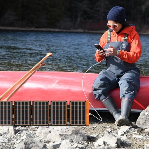 FlexSolar 60W Portable Solar Panels Chargers with PD3.0 USB-C,QC3.0 USB-A and DC Outputs Foldable IP67 Waterproof Power Emergency Camping for Small Power Station Generator,Phones, Power Banks, Tablets - Image 5