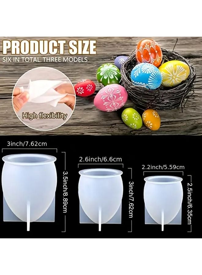 3 Pieces Oval Silicone Resin Molds For Soap Candle Making DIY Crafts - Image 5