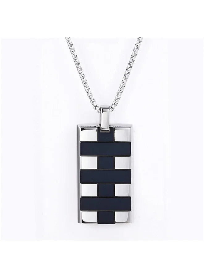 Lee Cooper Men's Stainless Steel Silver/Black Plating Necklace