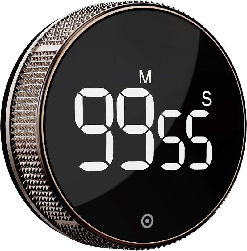 Blue Snail BlueSnail Kitchen Timer with LED Digital Display Smart Efficana for Home Classroom Gym Office, Volume and Brightness Adjustable Productivity Timer (Guncolor) - Image 1