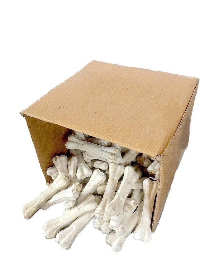 Petlicious & More Rawhide 4 Inch Bones for Dogs Super Saver Pack Pressed Dog Bones Calcium Bone Chew Bones for Dogs (Pack of 3 Kg) - Image 1