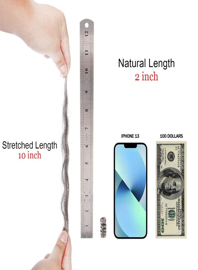 ميمان مجموعة ميمان من 3 قطع من شعر الكروشيه الرمادي القصير المجعد بطول 10 بوصات للنساء ذوات البشرة السمراء، وصلات شعر كروشيه رمادية 12 مم، وصلات شعر صناعية لتضفير الشعر للنساء، تسريحة شعر موهوك أفرو مضفرة يمكنكِ صنعها بنفسك (أسود طبيعي مختلط بالرمادي). - Image 3
