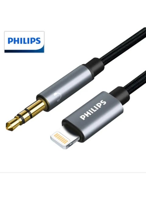 Philips Apple Lightning To 3.5mm Audio Adapter For Iphone Mobile Phone Headset Converter-Color:Apple Lightning To 3.5 Audio Adapter Cable (SWR1504B/93)-Line Length:1.2 M