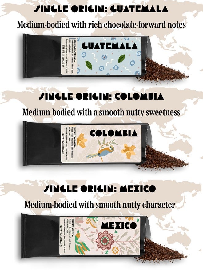 crait Around the World Gourmet Coffee Sampler Mother’s Day Gift Set, Single Origin Coffee Tasting Kit, 5 Single Pot Bags, Ground Coffee Sampler for Mother’s Day - Image 4