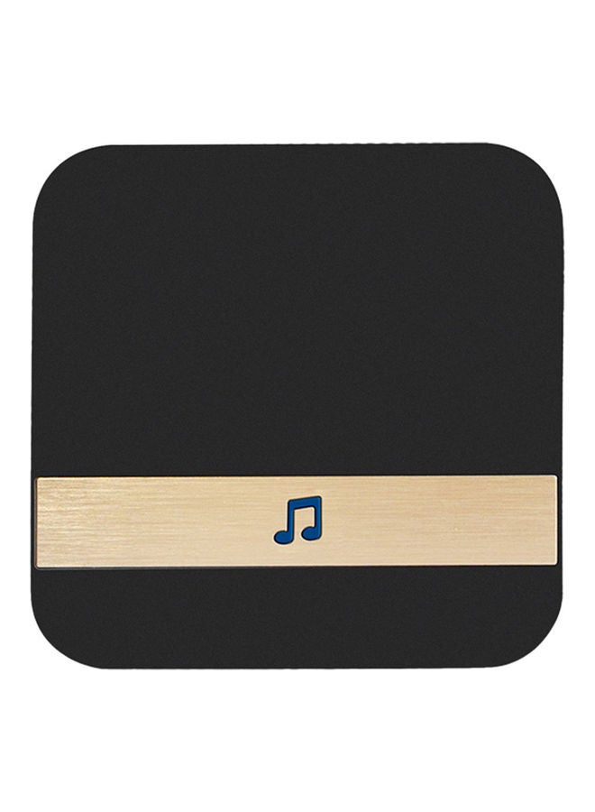 LED 4 Level Volume Wireless Doorbell Chime With 52 Ringtones Black 9.8 x 7 x 9.5cm - Image 1