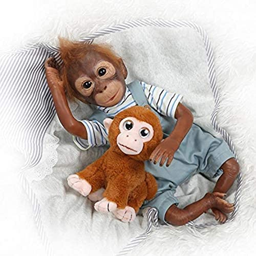 ZIYIUI 21 Inch Newborn Realistic Baby Doll Silicone Vinyl Reborn Monkey Dolls with Weighted Body Lifelike Flexible Collectible Art Doll That Look Real and Feel Real - Image 5