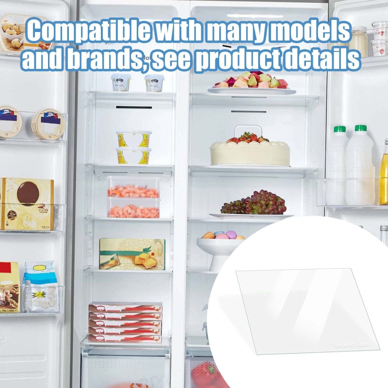 folosem 240350608 Refrigerator Glass Replacement,Glass Shelf Insert Compatible with Frigidaire Kenmore, White-Westinghouse, Crosley Glass Shelf Replacement AP2115928-23.6" x 15.5" - Image 5