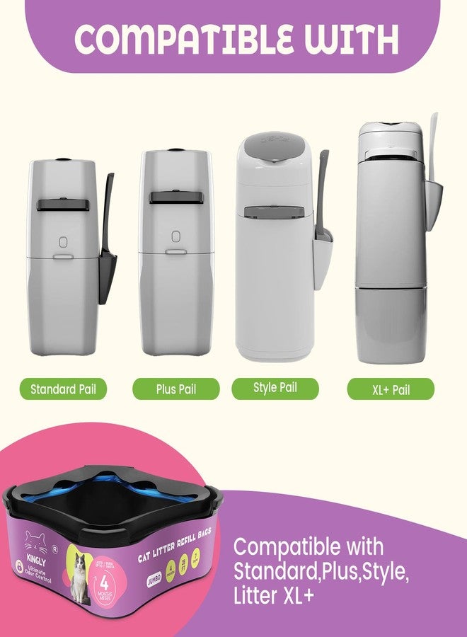 Kingly Premium Cat Litter Refill Bags |Jumbo 28FT 8-Pack | Lasts Up to 32 Months | 8 Cartridges for Superior Odor Control - Image 4