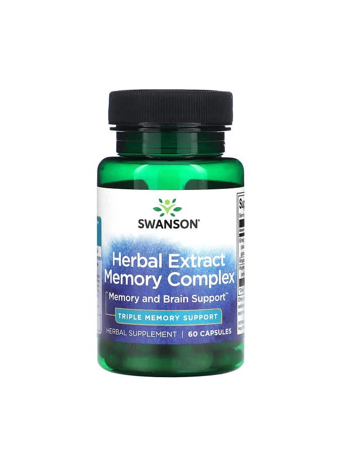 SWANSON Herbal Extract Memory Complex, 60 Capsules