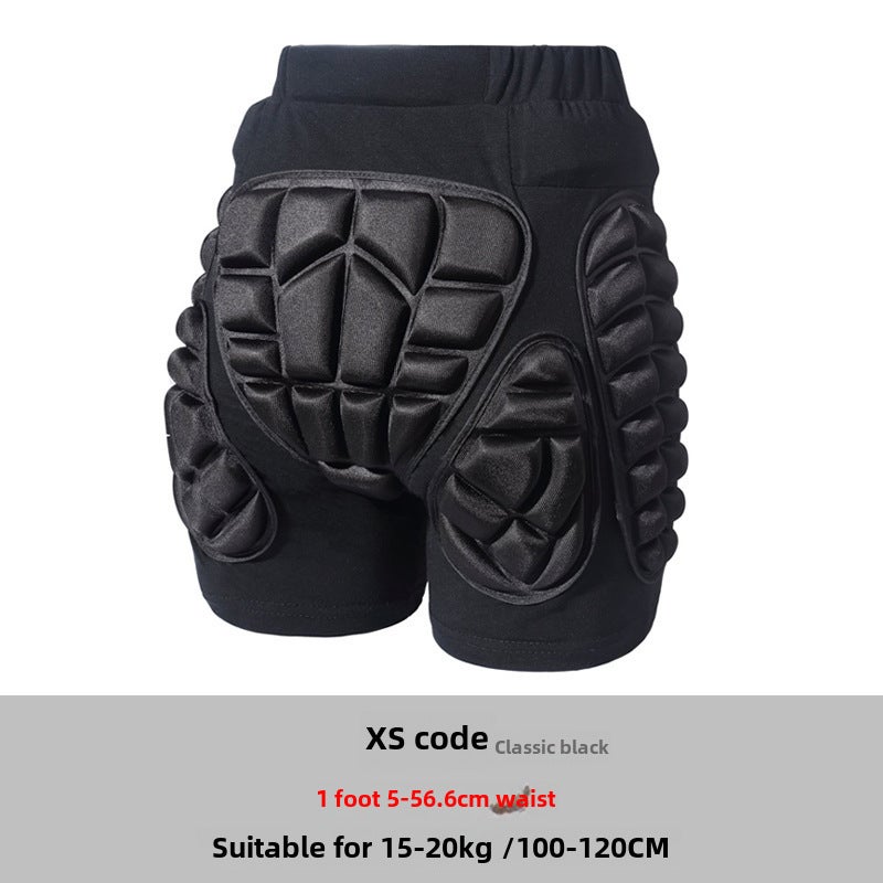 Generic Multi-Color Protective Padded Shorts for Skating and Skiing Black XS number