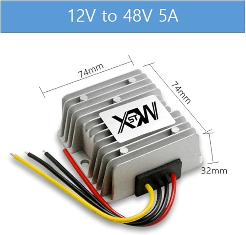 DC 12V to 48V Step Up Boost Converter 5A Aluminum Voltage Stabilizer 12Vdc to 48Vdc - Image 3