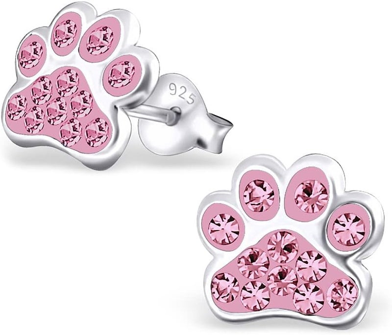 ICYROSE 925 Sterling Silver Paw Print Stud Earrings (Choose Your Style) (Nickel Free) - Image 1