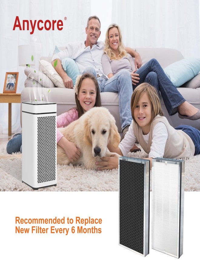 Anycore Compatible with MA Air Purifier 40 Series Filter Replacement (2-Pack) 3-in-1 Replacement Filters Contains H13 True HP & Activated Carbon & Fine Pre-Filter - Image 5