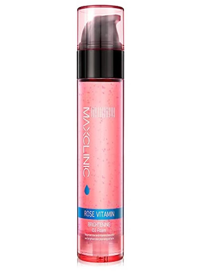 maxclinic Facial Rose Vitamin Oil To Creamy Foam Face Cleanser PlantDerived Cleansing 110G 3.88Fl Oz Cleanse  - Image 2
