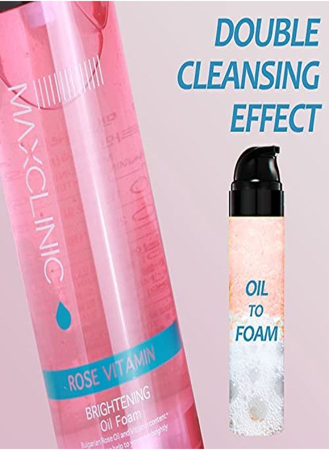 maxclinic Facial Rose Vitamin Oil To Creamy Foam Face Cleanser PlantDerived Cleansing 110G 3.88Fl Oz Cleanse  - Image 4