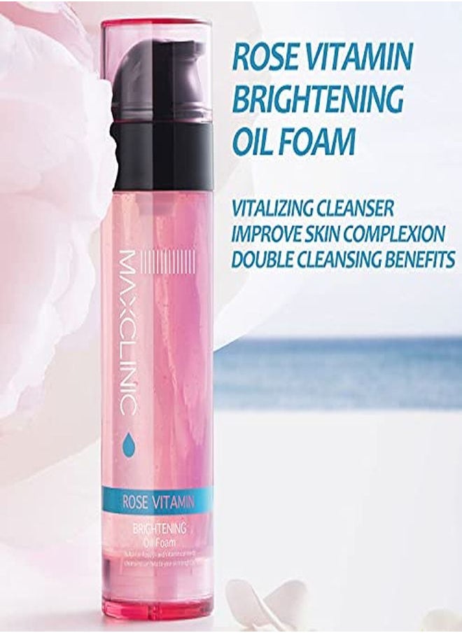 maxclinic Facial Rose Vitamin Oil To Creamy Foam Face Cleanser PlantDerived Cleansing 110G 3.88Fl Oz Cleanse  - Image 3