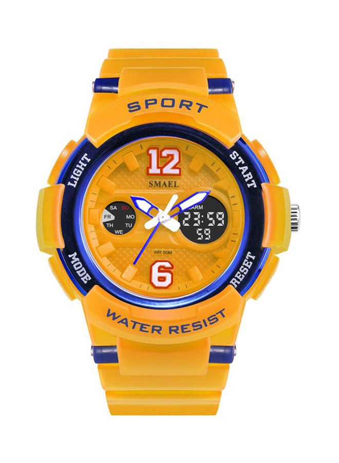 NIBEMINENT unisex Water Resistant Resin Analog+Digital Watch 1632