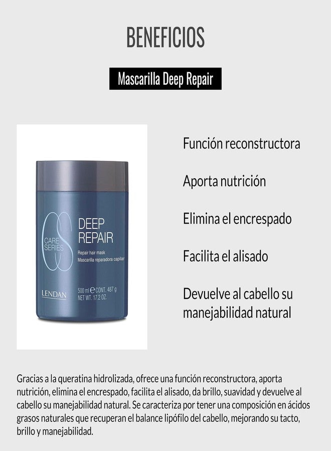 Lendan - Repairing Hair Mask - Deep Repair - 500 ml - For Damaged Hair - With Hydrolyzed Keratin - Enhances Shine - Anti-Frizz - Image 3