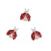 ORIESSE Ladybug DecorCute Lady Bug 3D Metal Decals3pcs Emblem Badge StickersBling Rhinestone Decorations Accessories for CarHomeWindowsWallFridgeGirly Gift for Women - Image 2