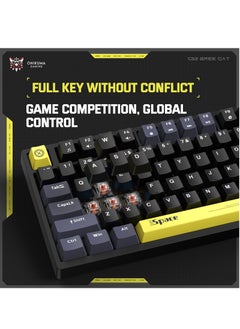 onikuma Wired Mechanical Keyboard with Brown Switches,RGB Backlit 82 Keys 75% Compact Computer Keyboard for Gaming,Typing, Programming,Mixed Color Keycaps,Ergonomic  - Image 2