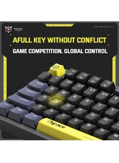 onikuma Wired Mechanical Keyboard with Brown Switches,RGB Backlit 82 Keys 75% Compact Computer Keyboard for Gaming,Typing, Programming,Mixed Color Keycaps,Ergonomic  - Image 4