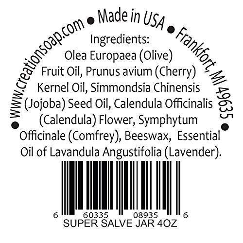 creation farm Calendula Comfrey Super Salve by Creation Farm, Herbal Balm, Moisturizer, and Ointment with No Gluten, Soy, GMO or Parabens, Made in USA Comforts many issues. - Image 2