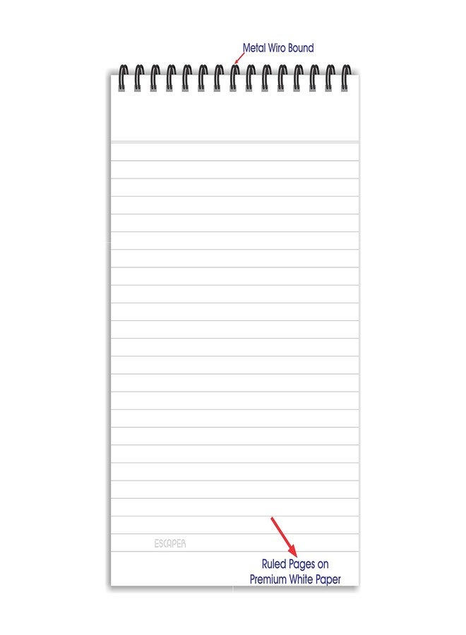 ESCAPER Designer Notepads for Writing Notes – A5 Size, Pack of 6, 100 Ruled Pages, 80 GSM Paper, Notepads for Office, Small Notepad, Writing Pad, Notepads for Students, Notepads Small, Writing pads - Image 2